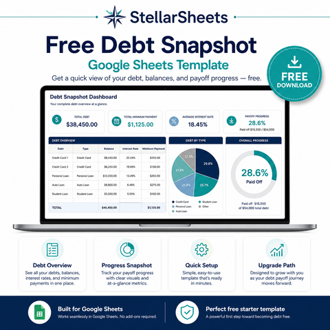 Free Debt Snapshot Google Sheets Template